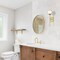 Designers Fountain Teatro 20in 1-Light Brushed Gold Modern Indoor Wall Sconce with Scalloped Etched Opal Glass Shade D296C-WS-BG - alternate 2